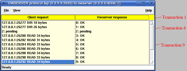 OWTAP select transactions Select transactions