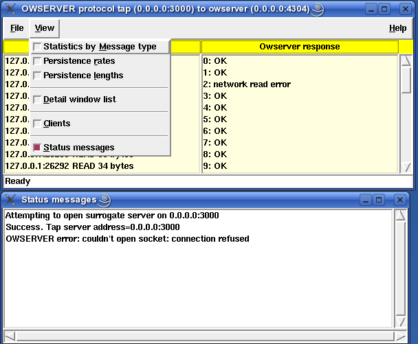 status window